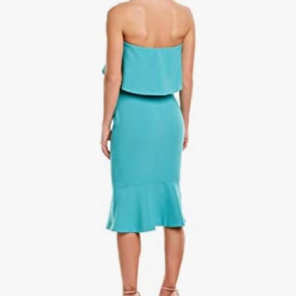 Likely Conrad strapless midi dress latego bay 10 blue chic polished preppy - Picture 2 of 7